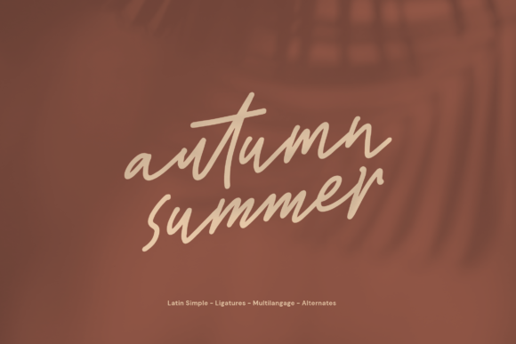 Autumn Summer: A Warm, Handwritten Font for Real Business Branding