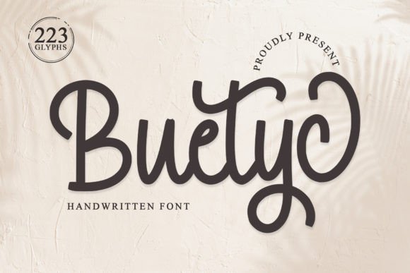Buetyc: A Refined Script Font for Editorial Elegance