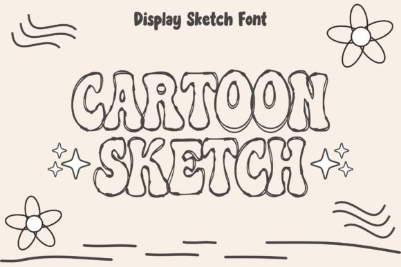 Cartoon Sketch: A Cheerful Display Font for Brand Charm