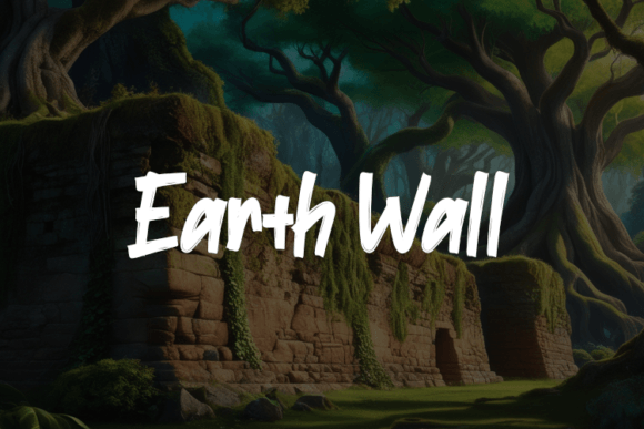 Earth Wall: A Bold, Earthy Display Font for Brand Identity